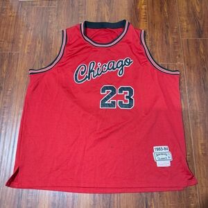 Michael Jordan Chicago Bulls Mitchell & Ness Red Jersey 1983-84 Sz2XL Read Info